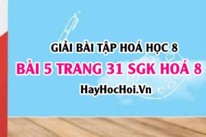 Giải bài 5 trang 31 SGK Hoá 8: Khái niệm đơn chất, hợp chất, nguyên tử, phân tử